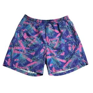 Birddogs Shorts Mens XL Purple Pink Splatter Lined Baysiders Boomstick 7" Inseam